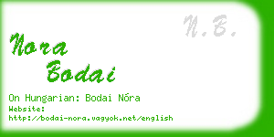 nora bodai business card