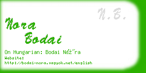 nora bodai business card
